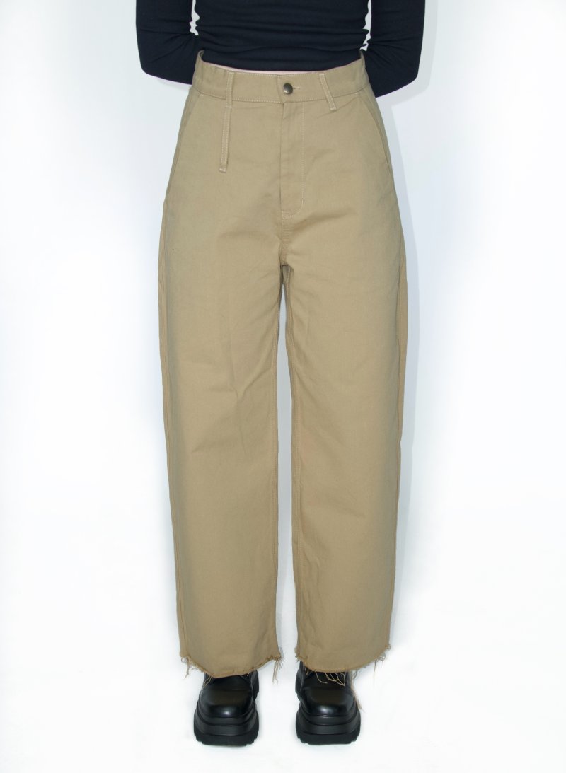 Molding trousers / Selvage denim / sand