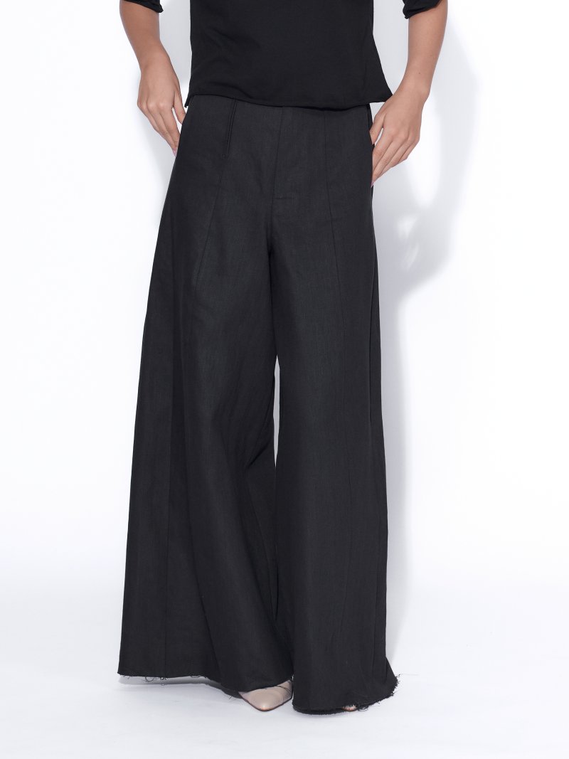 wide trousers / selvage denim