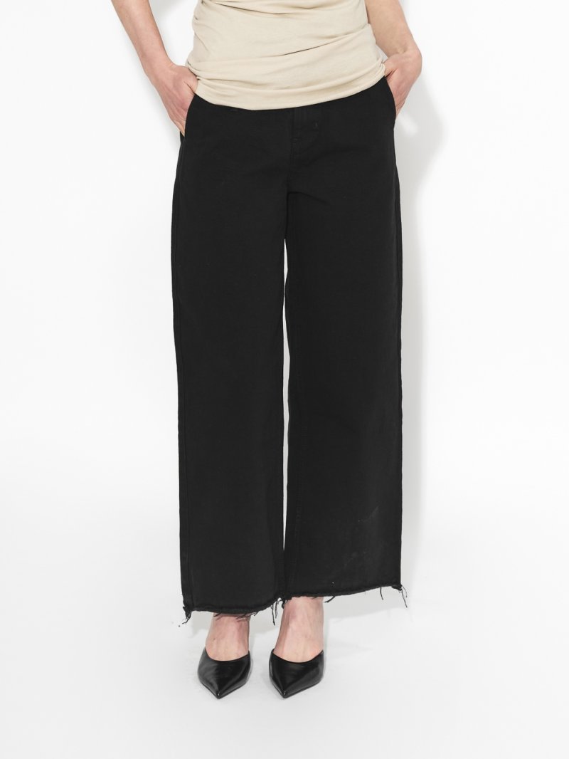 Molding trousers / Selvage denim / black